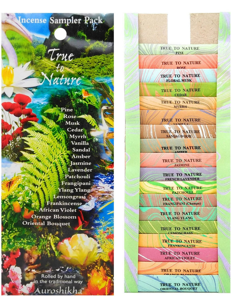 ** 12 PACK ** Auroshikha, Incense 18 Fragrance Sampler, 18 Pieces