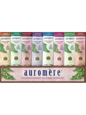 ** 12 PACK ** Auromere, Aromatherapy 8 Fragrance Sampler Pack, 8 Pieces