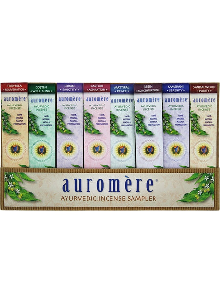 ** 12 PACK ** Auromere, Ayurvedic 8 Fragrance Sampler Pack, 8 Pieces