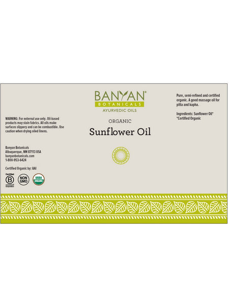 Banyan Botanicals, Sunflower Oil, 128 fl oz