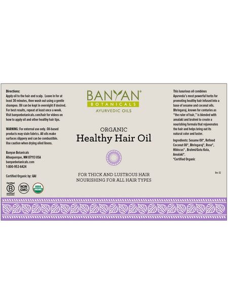 Banyan Botanicals, Healthy Hair Oil, 128 fl oz