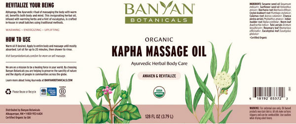 Banyan Botanicals, Kapha Massage Oil, 128 fl oz