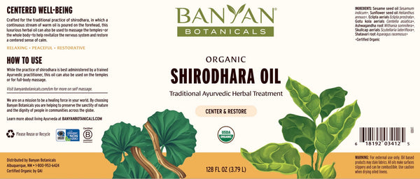 Banyan Botanicals, Shirodhara Oil, 128 fl oz