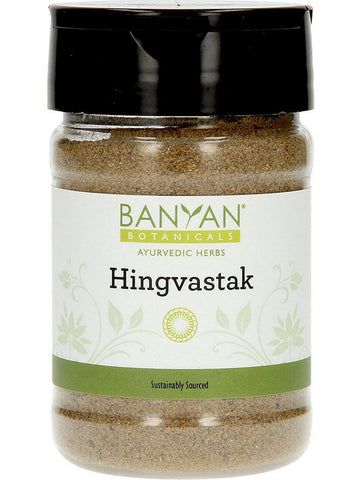 Banyan Botanicals, Hingvastak Powder, spice jar