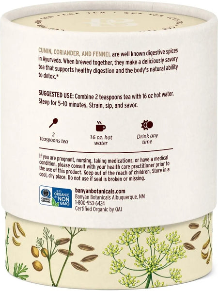 Banyan Botanicals, Original CCF Tea (Cumin, Coriander, Fennel), 3.5 oz