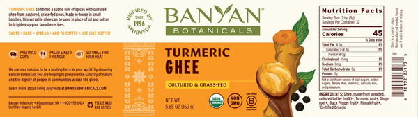 Banyan Botanicals, Turmeric Ghee, 5.65 oz