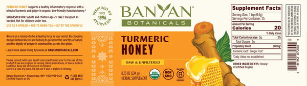 Banyan Botanicals, Turmeric Honey, 8.25 oz