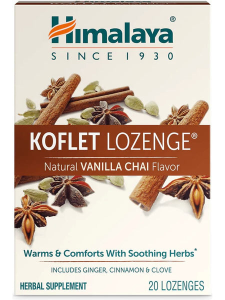 ** 6 PACK ** Himalaya Herbal Healthcare, Koflet Lozenges, Vanilla Chai, 20 Lozenges