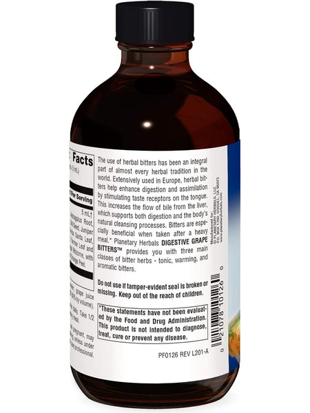 Planetary Herbals, Digestive Grape Bitters, 8 oz