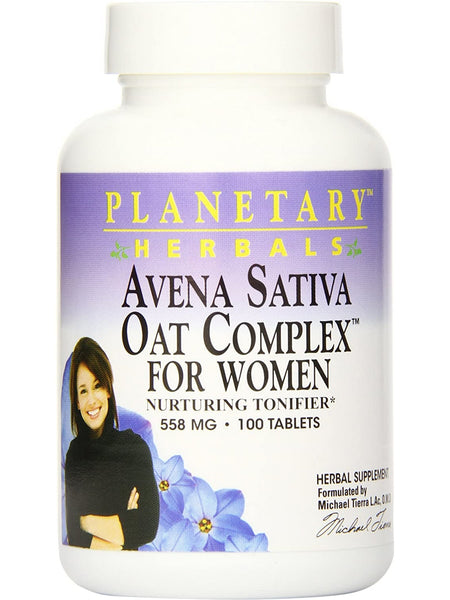 Planetary Herbals, Avena Sativa Oat Complex™ for Women 558 mg, 100 Tablets