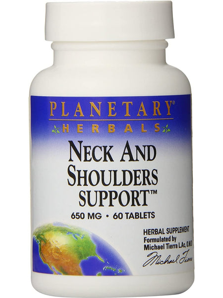 Planetary Herbals, Neck and Shoulders Support™ 650 mg, 60 Tablets