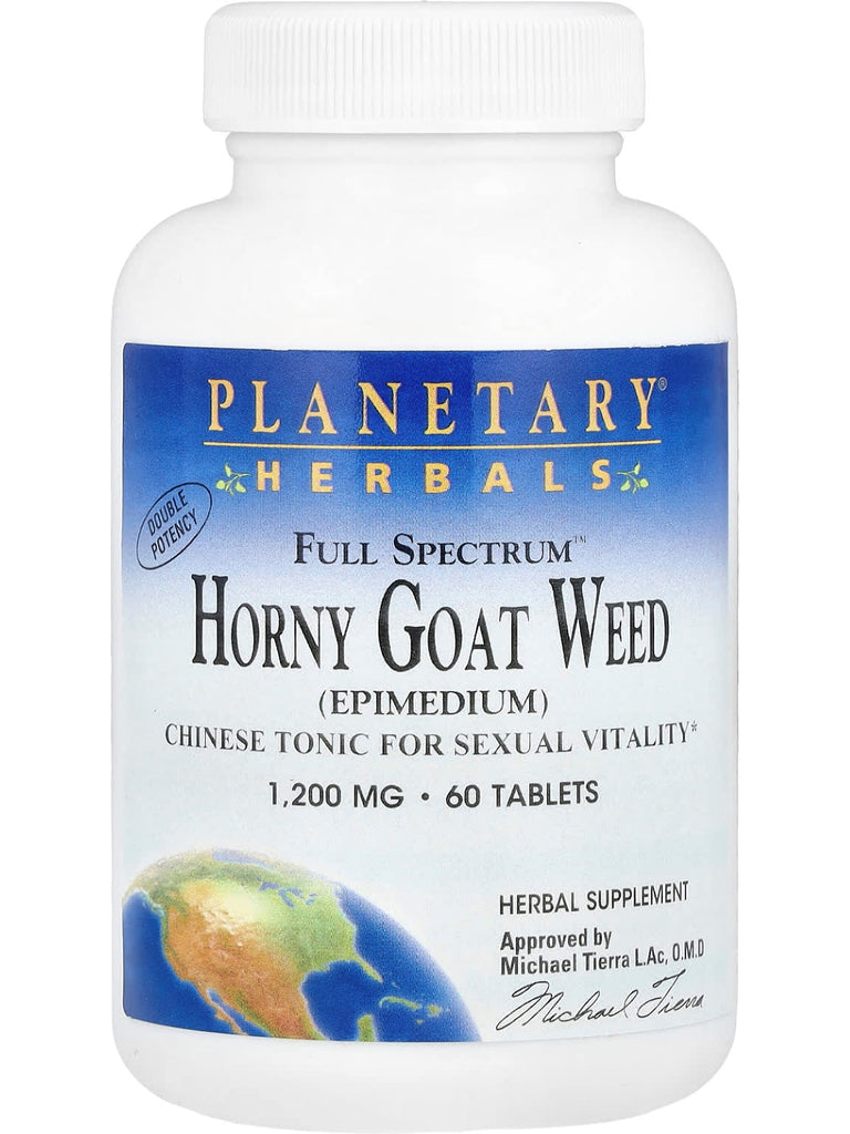 Planetary Herbals, Horny Goat Weed, Full Spectrum 1200 mg, 60 Tablets