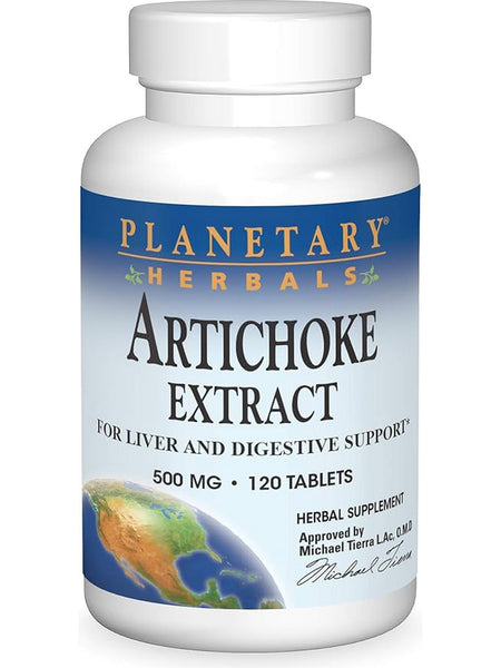 Planetary Herbals, Artichoke Extract 500mg, 120 ct