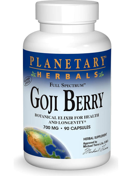 Planetary Herbals, Goji Berry Ext Full Spectrum 700mg, 90 ct