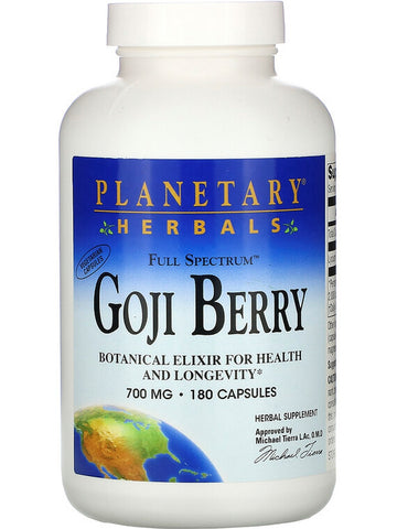 Planetary Herbals, Goji Berry, Full Spectrum™ 700 mg, 180 Vegetarian Capsules