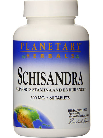 Planetary Herbals, Schisandra 600 mg, 60 Tablets