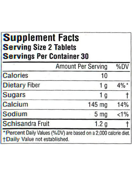 Planetary Herbals, Schisandra 600 mg, 60 Tablets