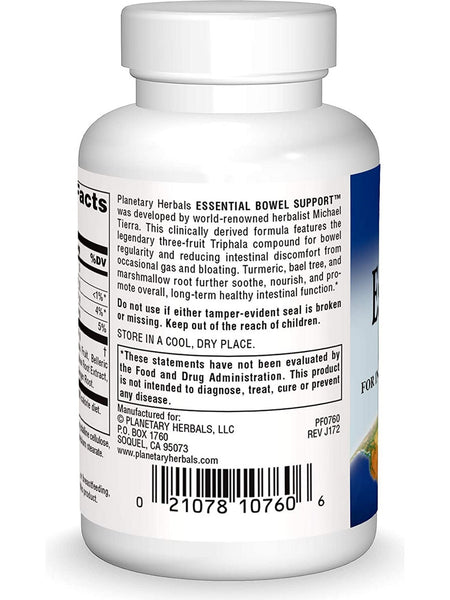 Planetary Herbals, Essential Bowel Support™ 1095 mg, 30 Tablets