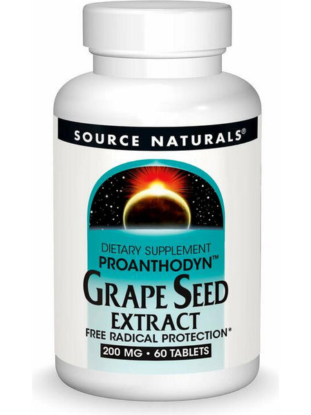 Source Naturals, Grape Seed Extract, Proanthodyn™ 200 mg, 60 tablets