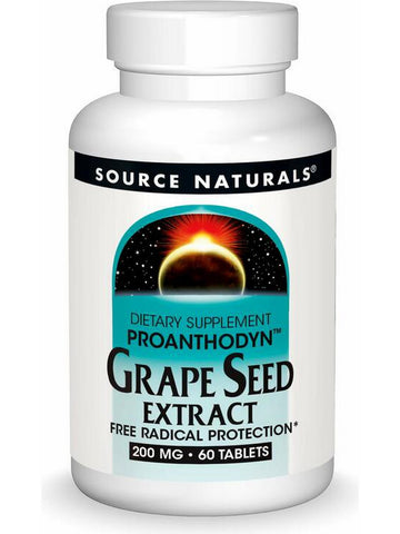 Source Naturals, Grape Seed Extract, Proanthodyn™ 200 mg, 60 tablets