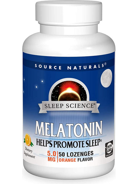 Source Naturals, Sleep Science® Melatonin 5 mg, Orange, 50 lozenges