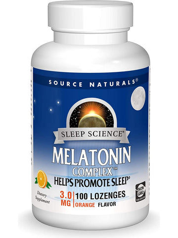 Source Naturals, Sleep Science® Melatonin Complex™ 3 mg, Orange, 100 lozenges