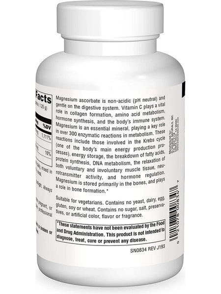 Source Naturals, Magnesium Ascorbate, 8 oz