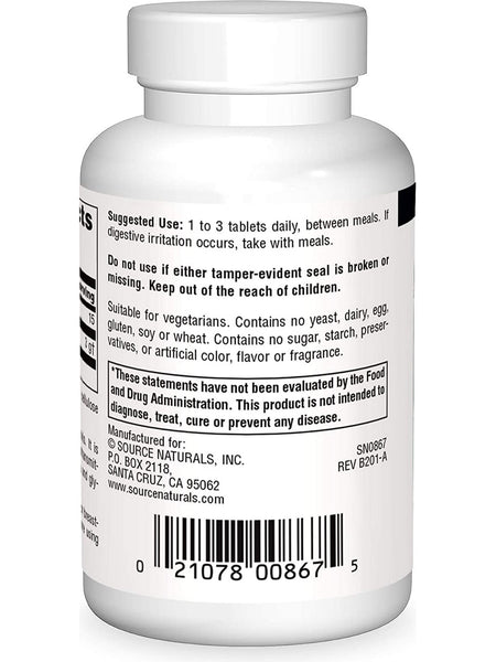 Source Naturals, L-Pyroglutamic Acid 1000 mg, 30 tablets