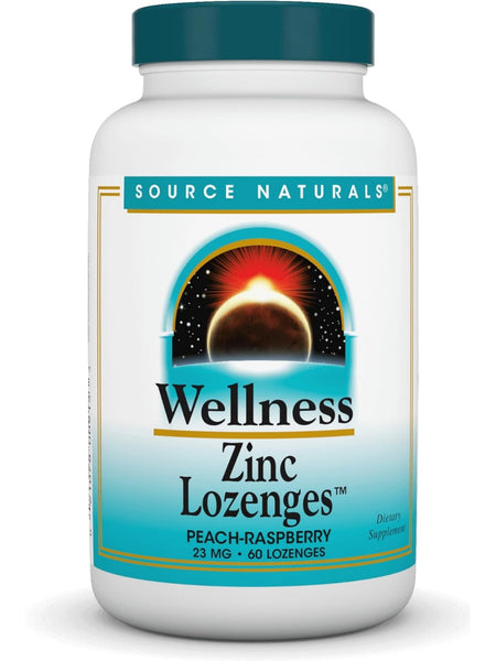 Source Naturals, Wellness Zinc Lozenges, 23mg, 60 ct