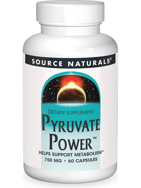 Source Naturals, Pyruvate Power™ 750 mg, 60 capsules