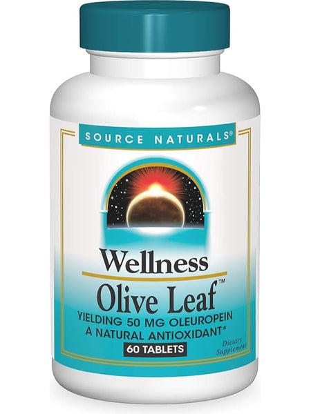 Source Naturals, Wellness Olive Leaf Extract, 500mg, 60 ct