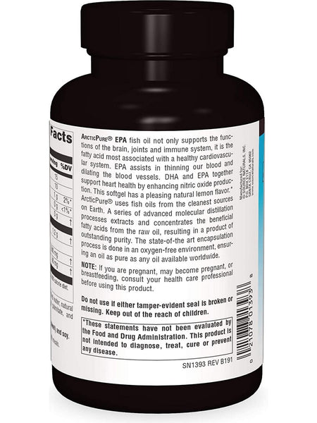 Source Naturals, Arctic Pure® EPA 500 mg, Lemon, 120 softgels