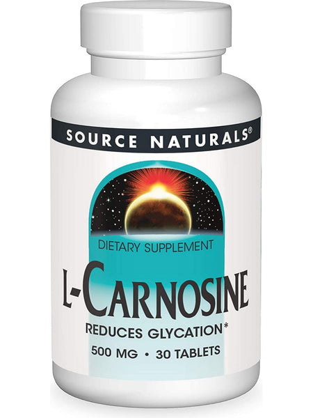 Source Naturals, L-Carnosine 500 mg, 30 tablets