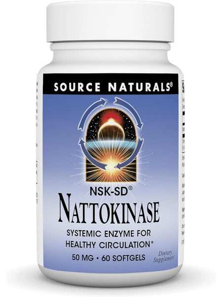 Source Naturals, Nattokinase, 50mg, 60 softgels