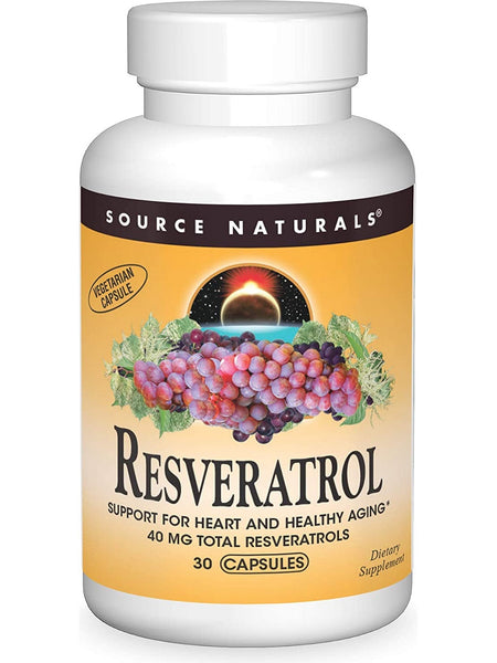 Source Naturals, Resveratrol 40 mg, 30 capsules