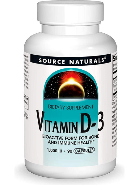 Source Naturals, Vitamin D-3 1000 IU, 90 capsules