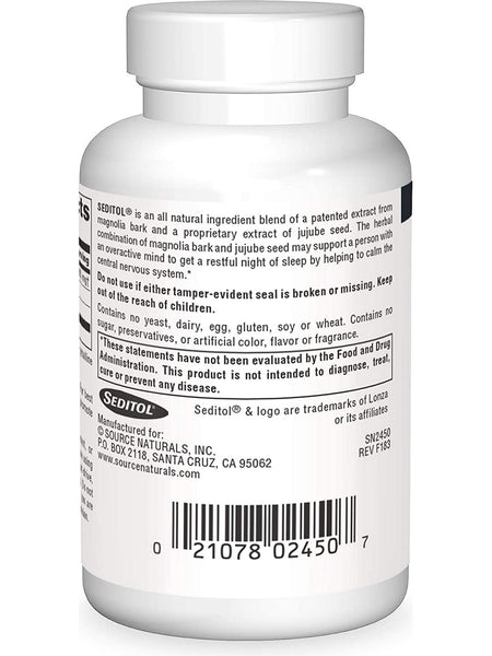 Source Naturals, Seditol 365 mg, 30 capsules