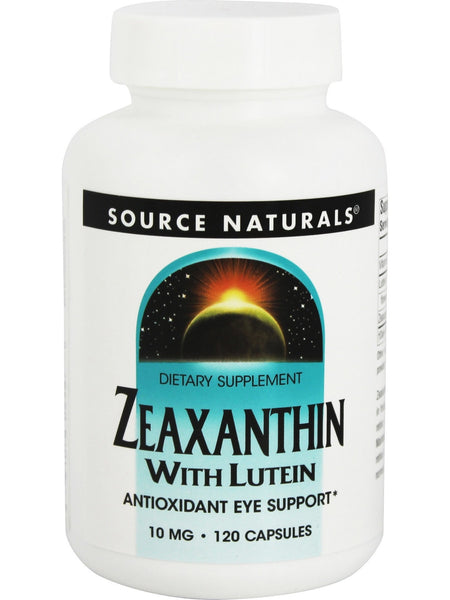 Source Naturals, Zeaxanthin with Lutein 10 mg, 120 capsules