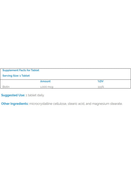 Source Naturals, Biotin 1000 mcg, 100 tablets