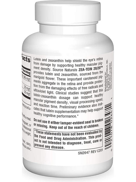 Source Naturals, Zea-Tein 20/20™, 60 vegetarian capsules