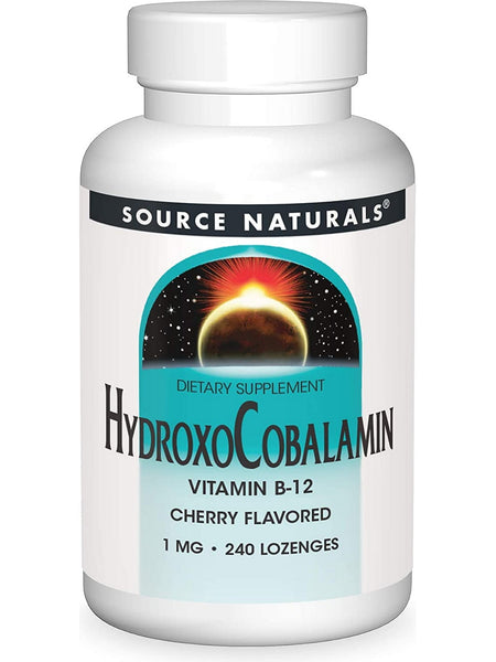 Source Naturals, Hydroxocobalamin 1 mg, Cherry, 240 lozenges