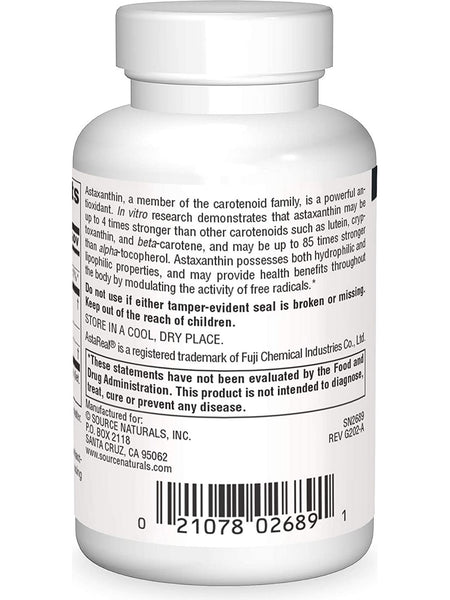 Source Naturals, Astaxanthin 12 mg, 60 softgels