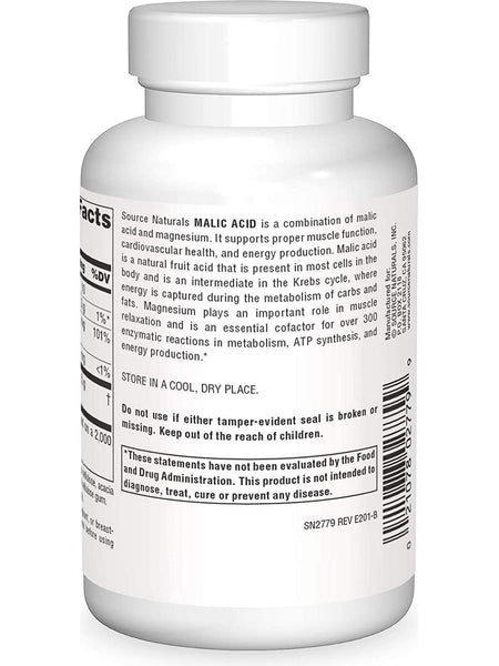 Source Naturals, Malic Acid, 60 tablets