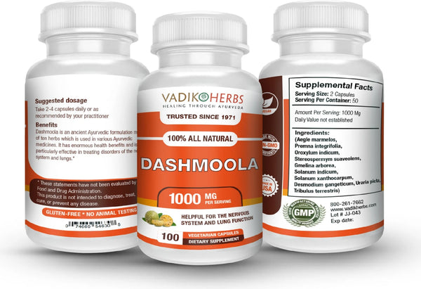 Vadik Herbs, Dashmoola, 100 ct