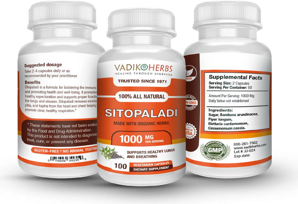 Vadik Herbs, Sitopaladi, 100 ct