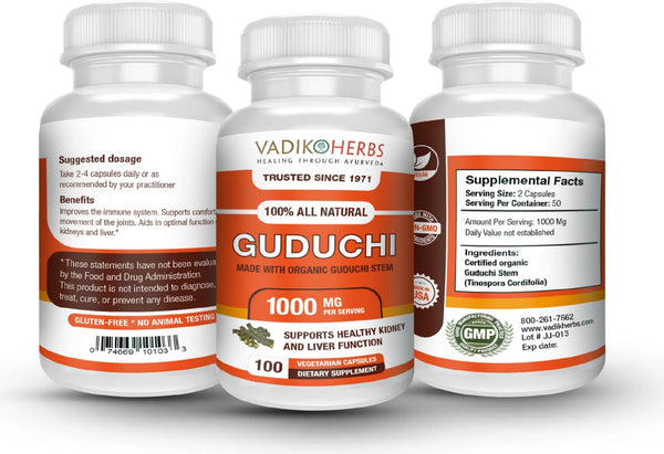 Vadik Herbs, Guduchi, 100 ct